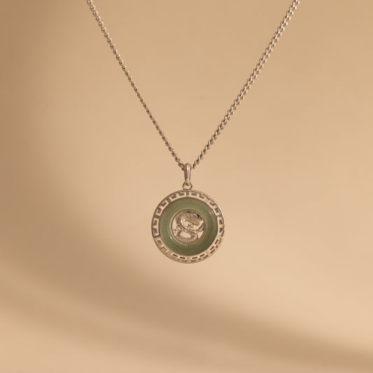 Jade Dragon Fortune Necklace