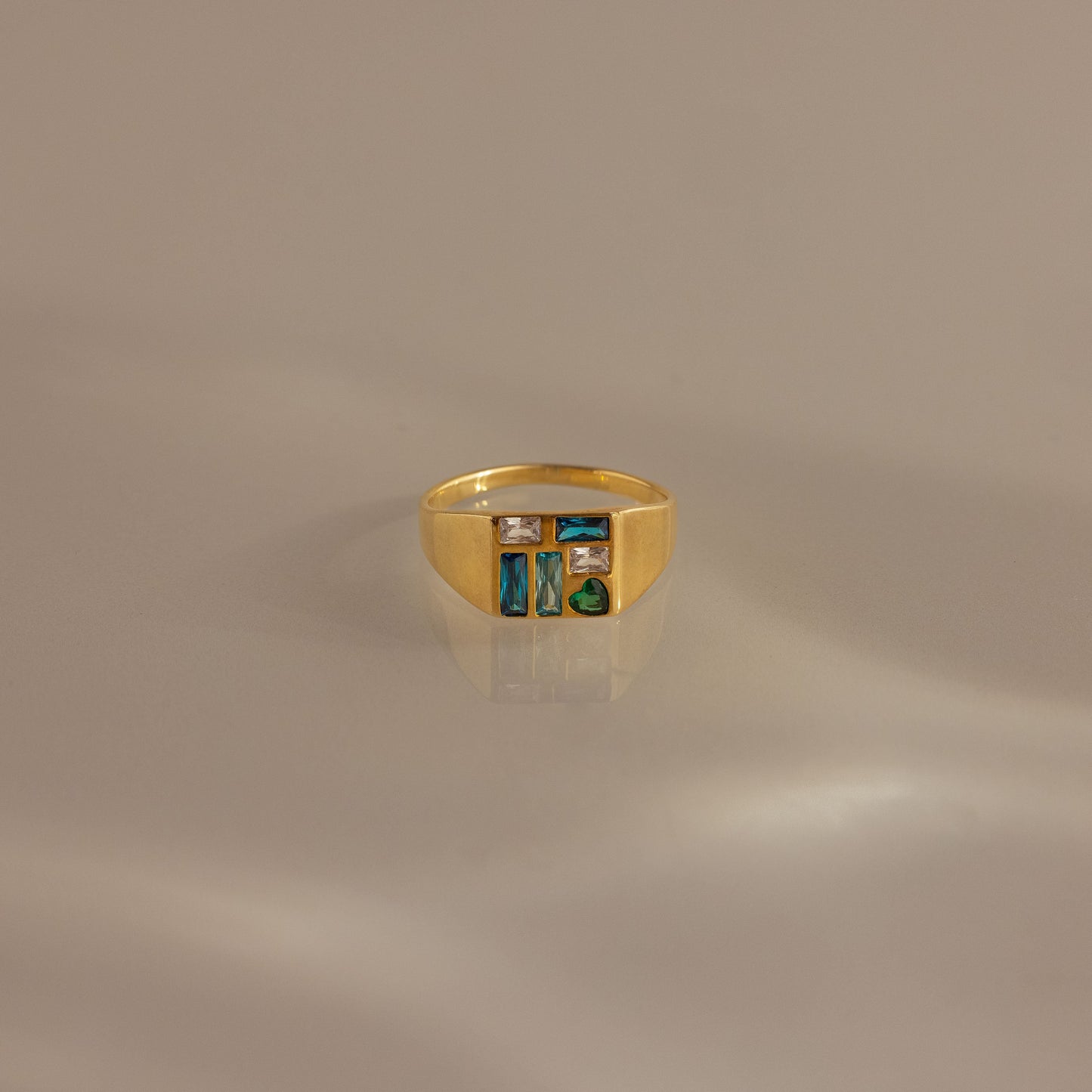 Mosaic Birthstone Signet Ring