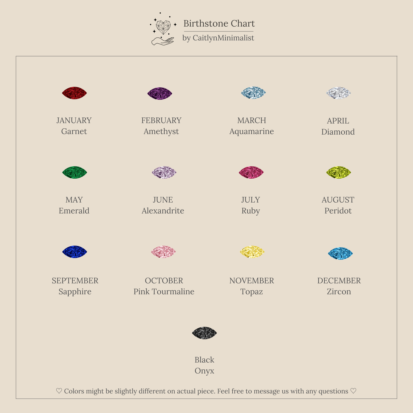 Cluster Marquise Birthstone Ring