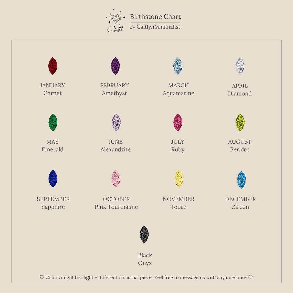 Marquise Birthstone Studs