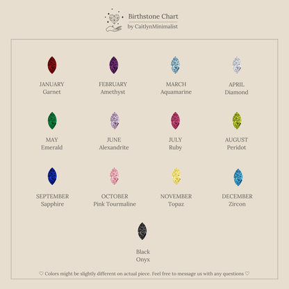 Marquise Birthstone Studs
