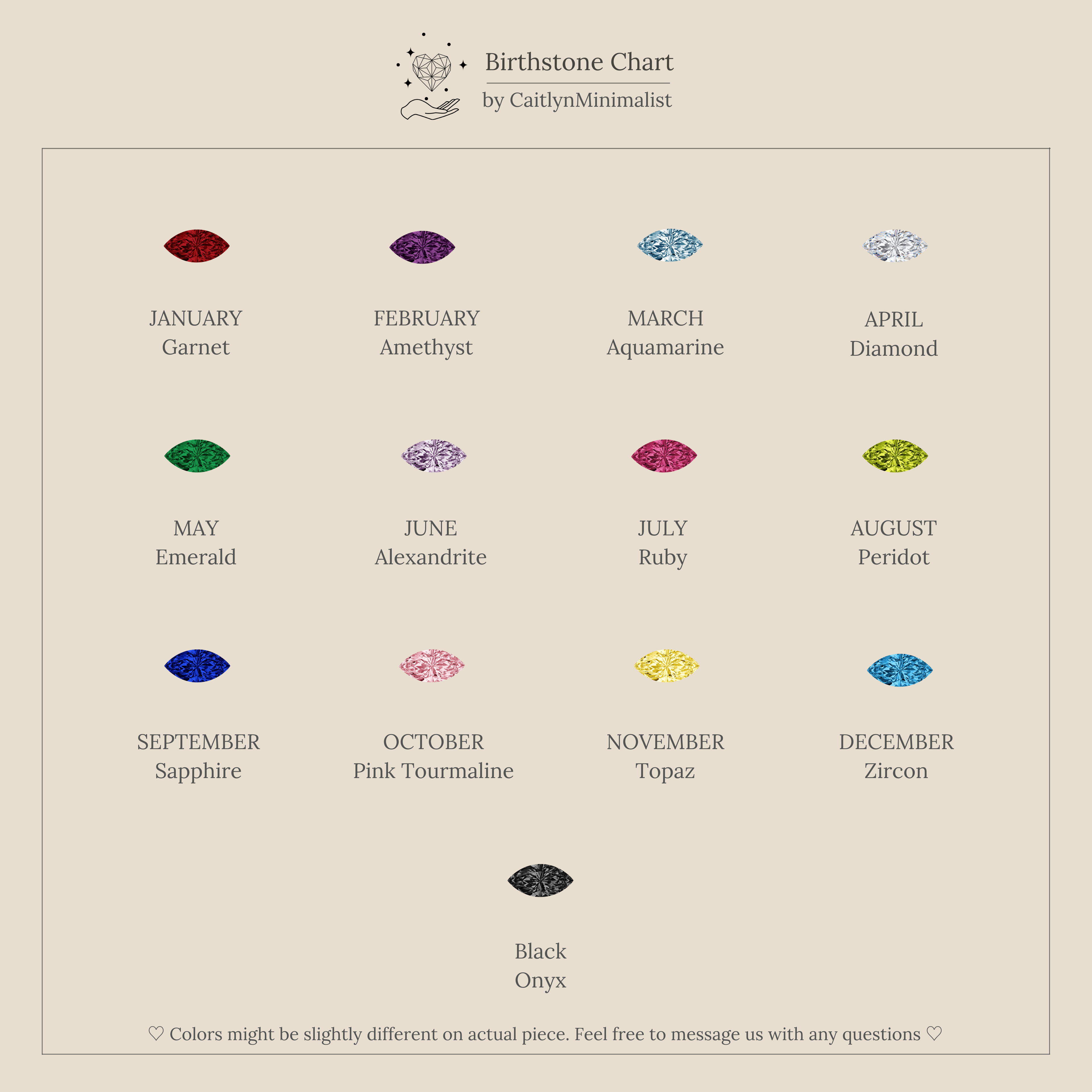 Staggered Marquise Birthstone Ring