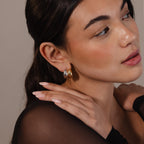 Mixed Metal Puff Studs