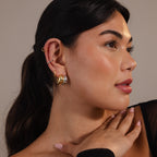 Mixed Metal Puff Studs