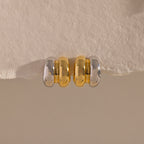Mixed Metal Puff Studs