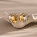 Mixed Metal Puff Studs