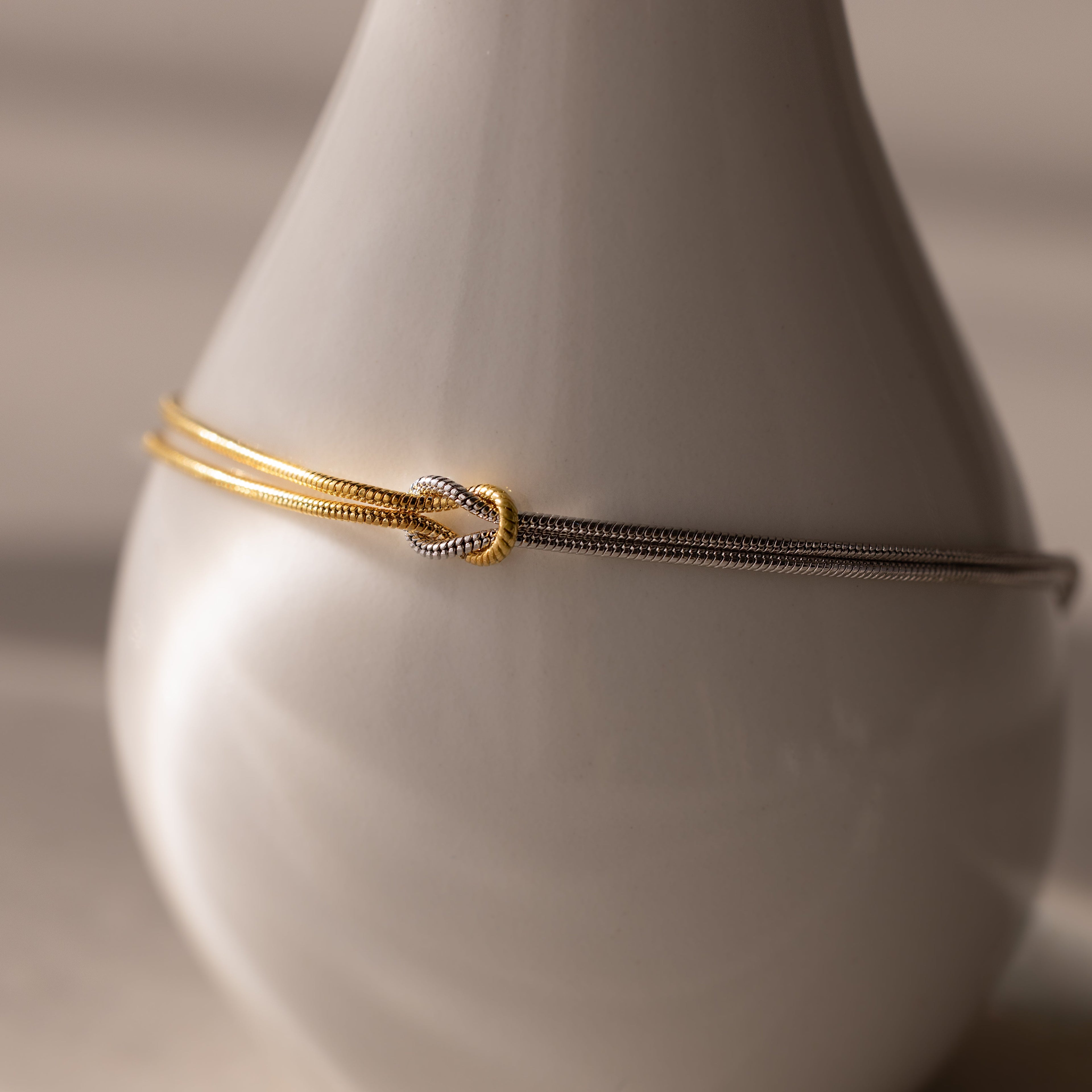 Love Knot Bracelet in Mixed Metal
