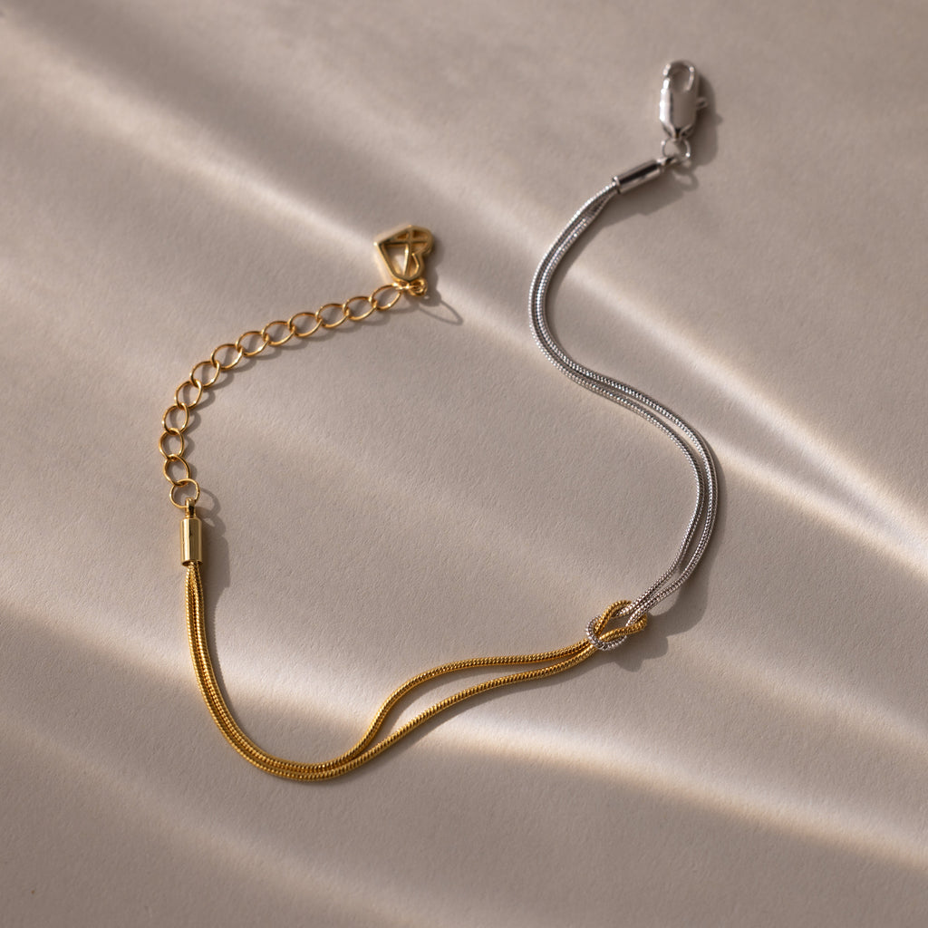Love Knot Bracelet in Mixed Metal