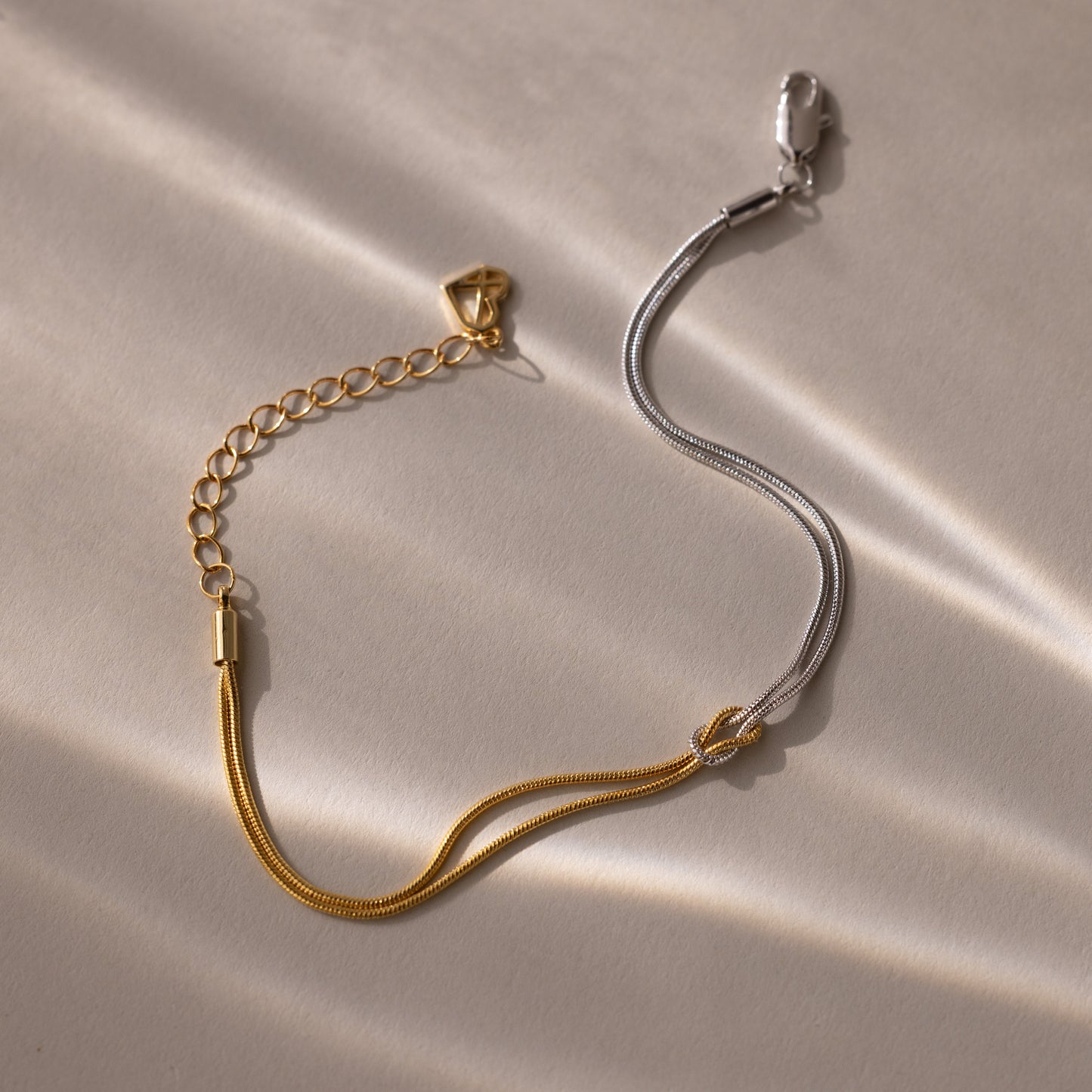 Love Knot Bracelet in Mixed Metal