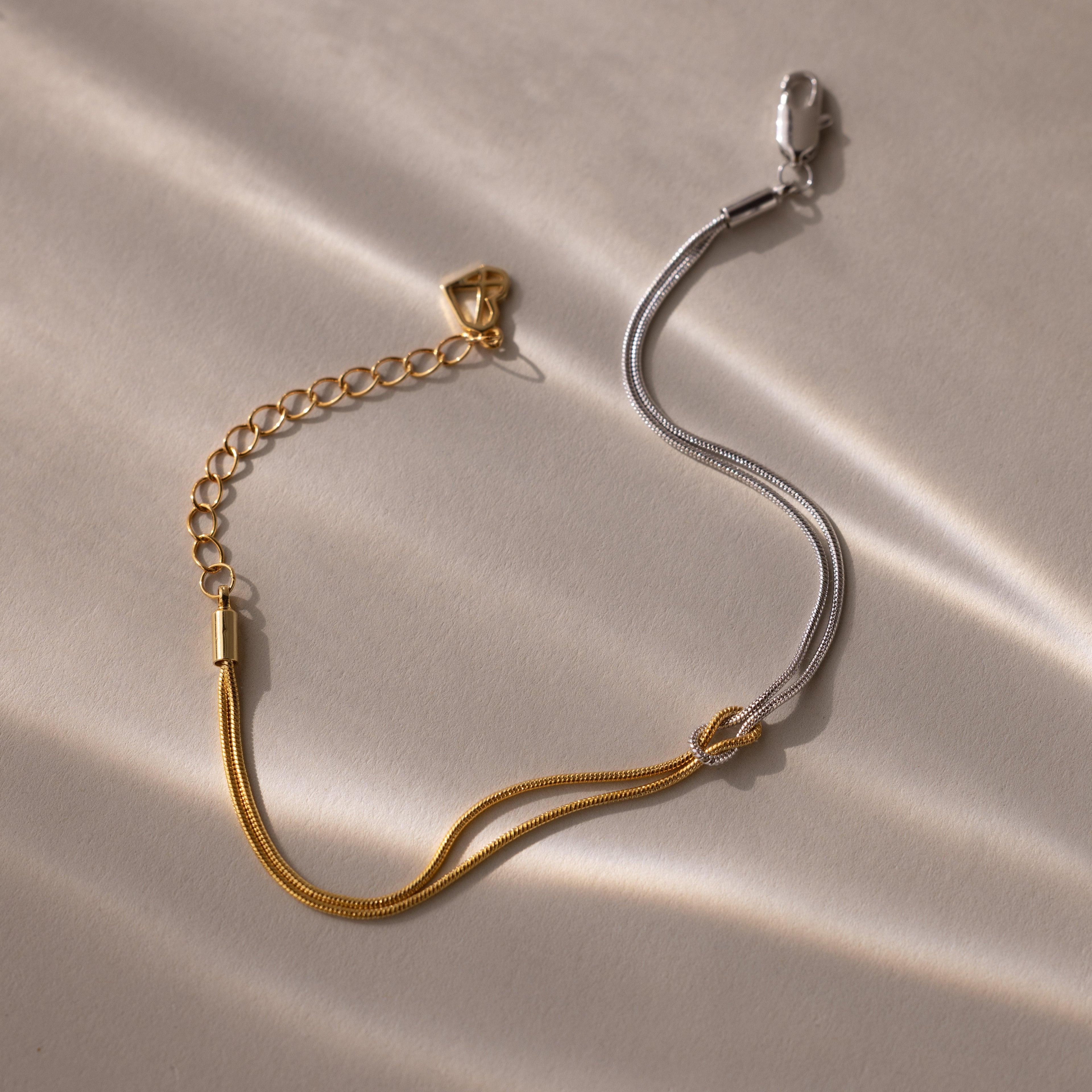 Love Knot Bracelet in Mixed Metal