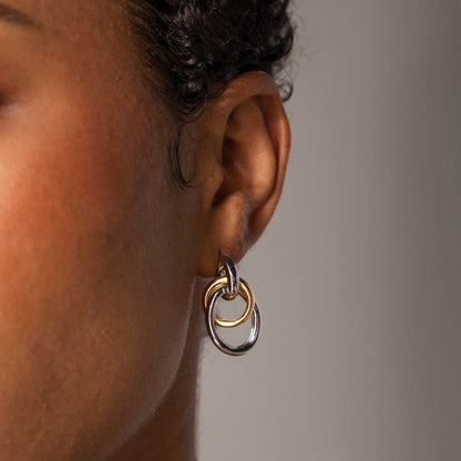 Mixed Metal Linked Earrings