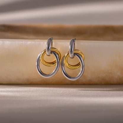 Mixed Metal Linked Earrings