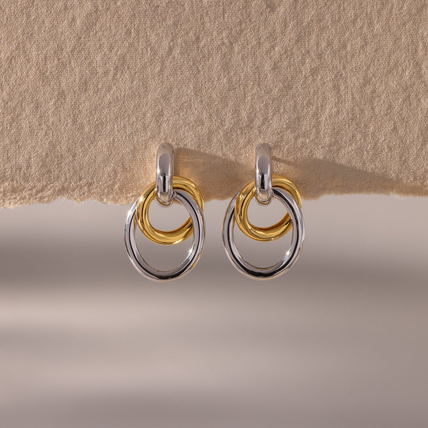 Mixed Metal Linked Earrings