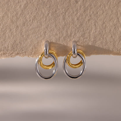 Mixed Metal Linked Earrings