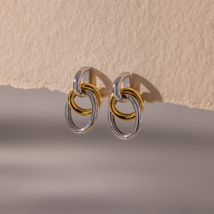 Mixed Metal Linked Earrings