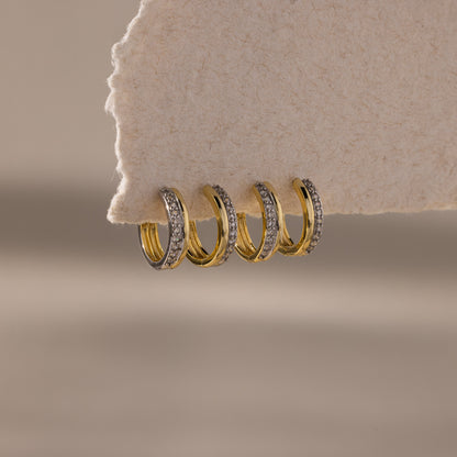 Half Pave Huggies