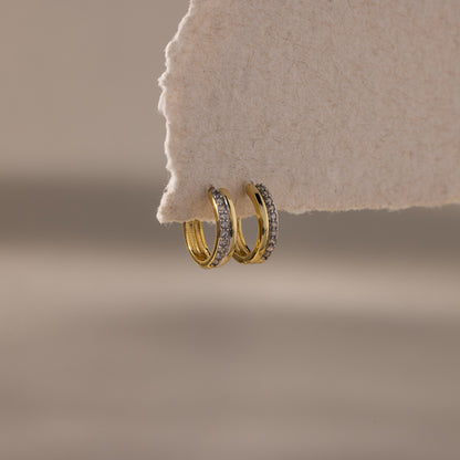 Half Pave Huggies