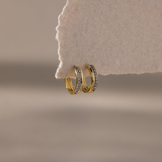Half Pave Huggies