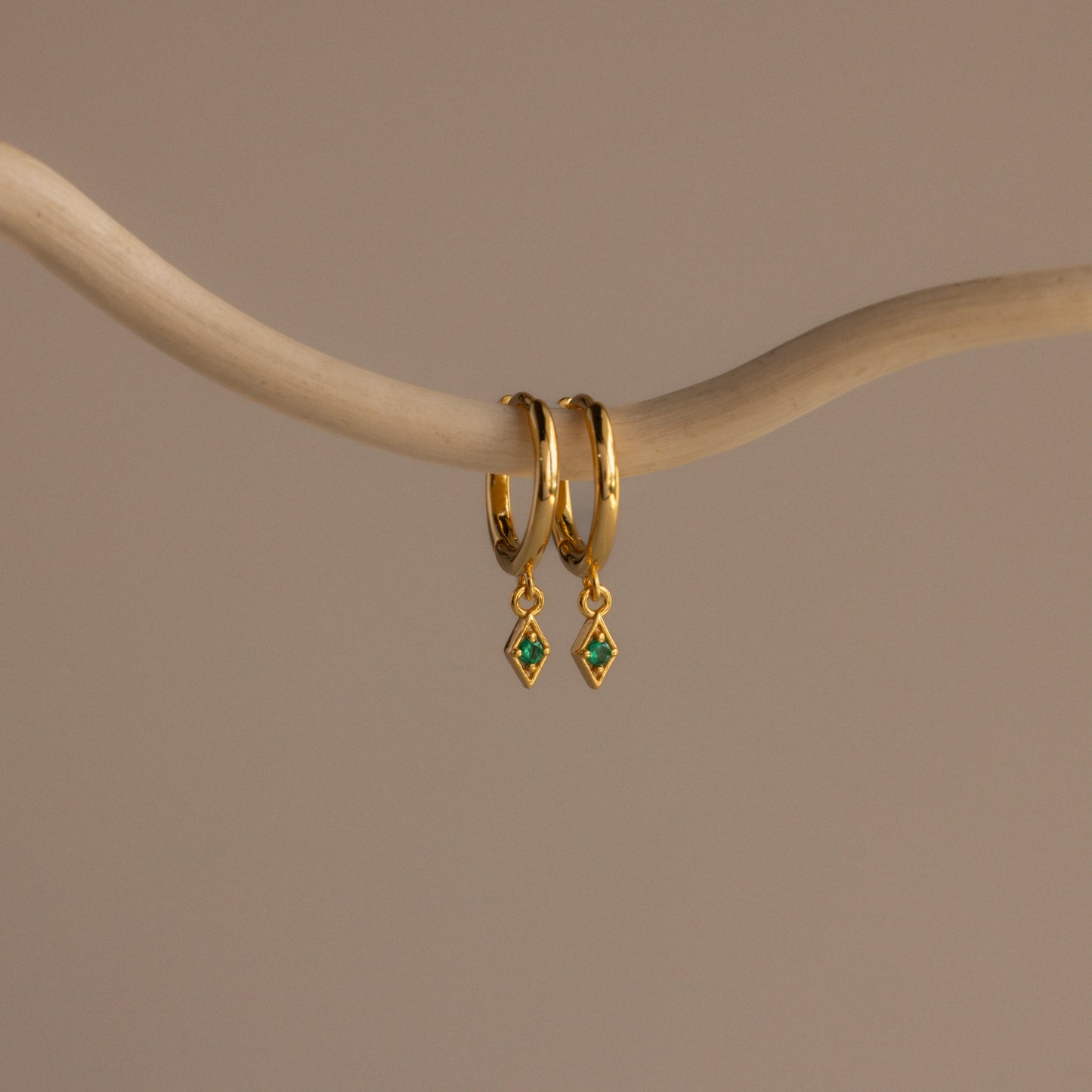 Ericka Birthstone Huggies