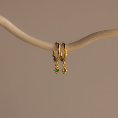 Ericka Birthstone Huggies