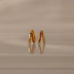 Amelia Duo Birthstone Huggies