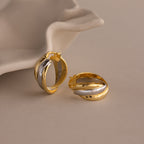 Intertwined Mixed Metal Hoops