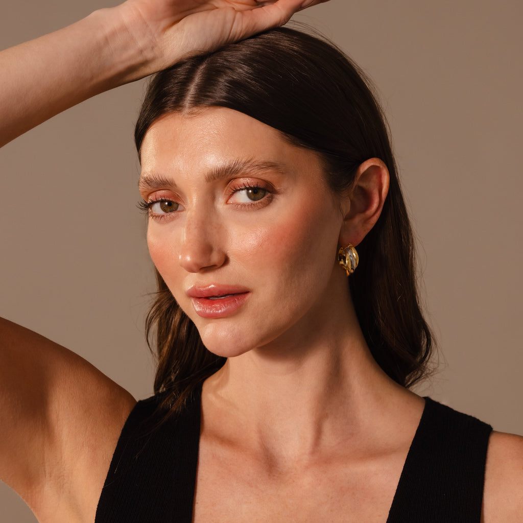Intertwined Mixed Metal Hoops