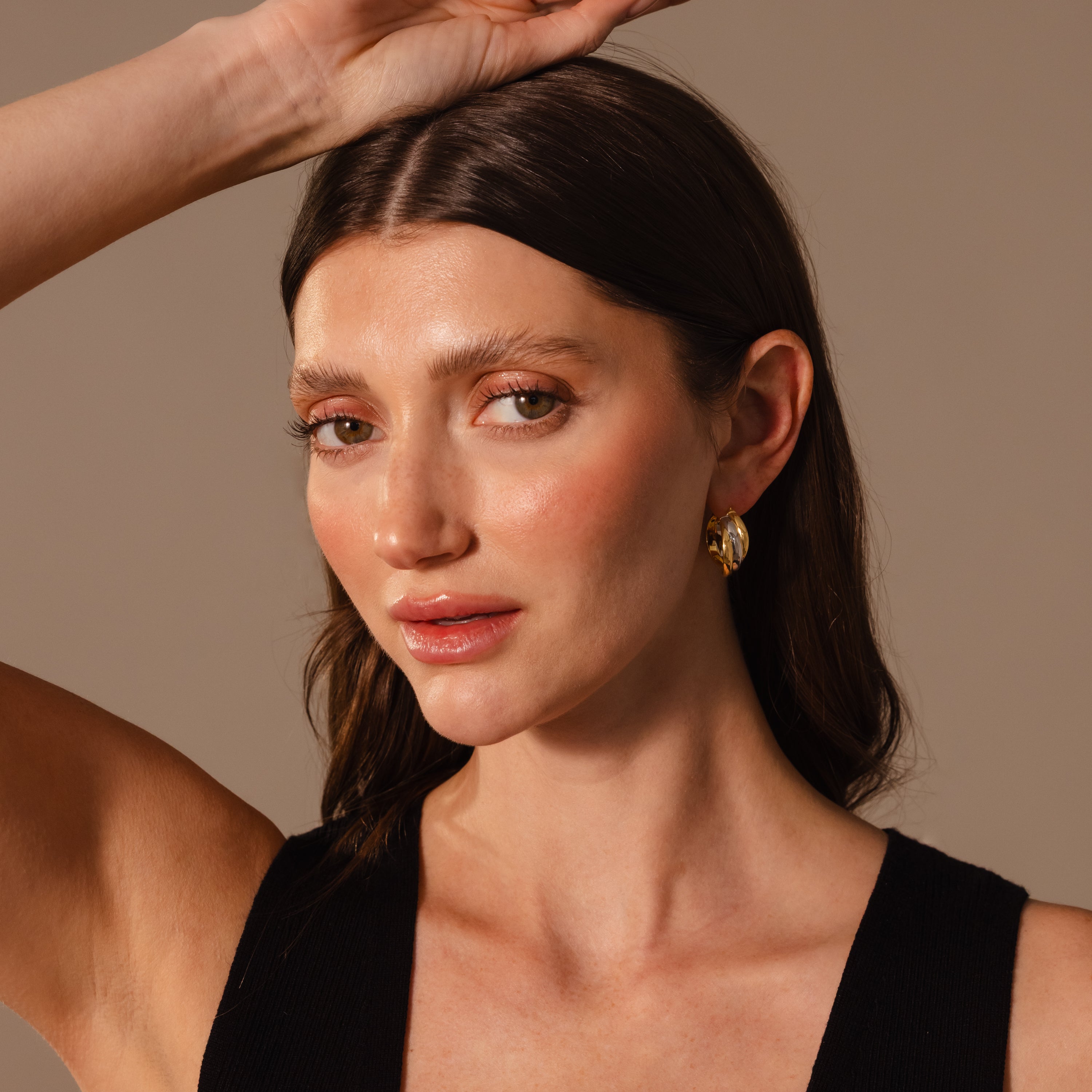 Intertwined Mixed Metal Hoops