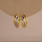 Intertwined Mixed Metal Hoops