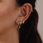 Duo Link Mixed Metal Hoops