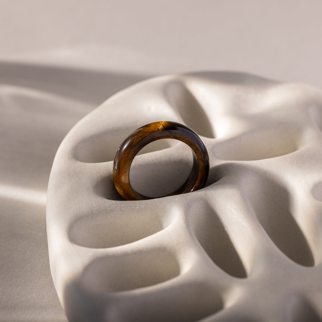 Skinny Tiger's Eye Ring