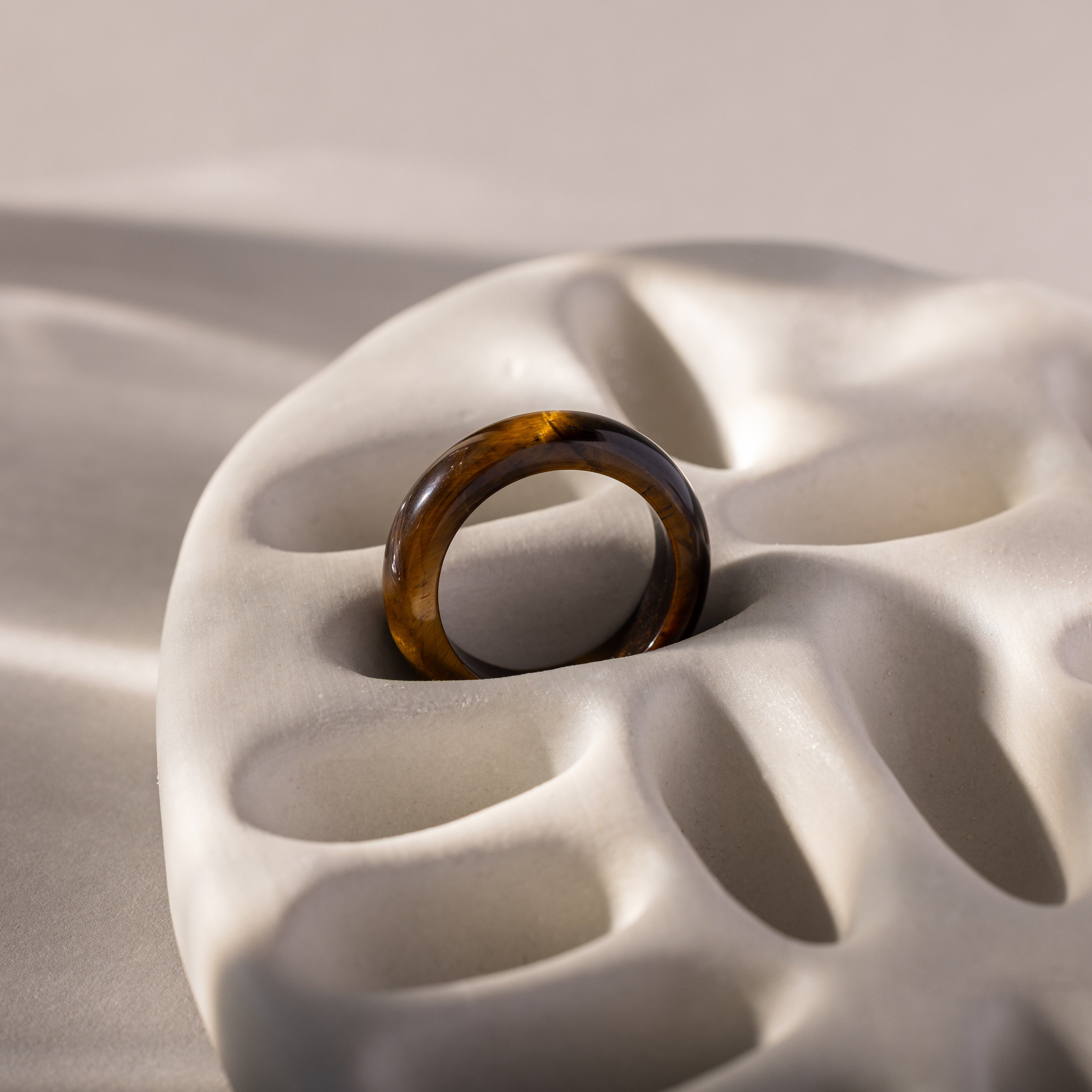 Skinny Tiger's Eye Ring