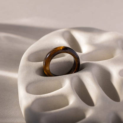 Skinny Tiger's Eye Ring