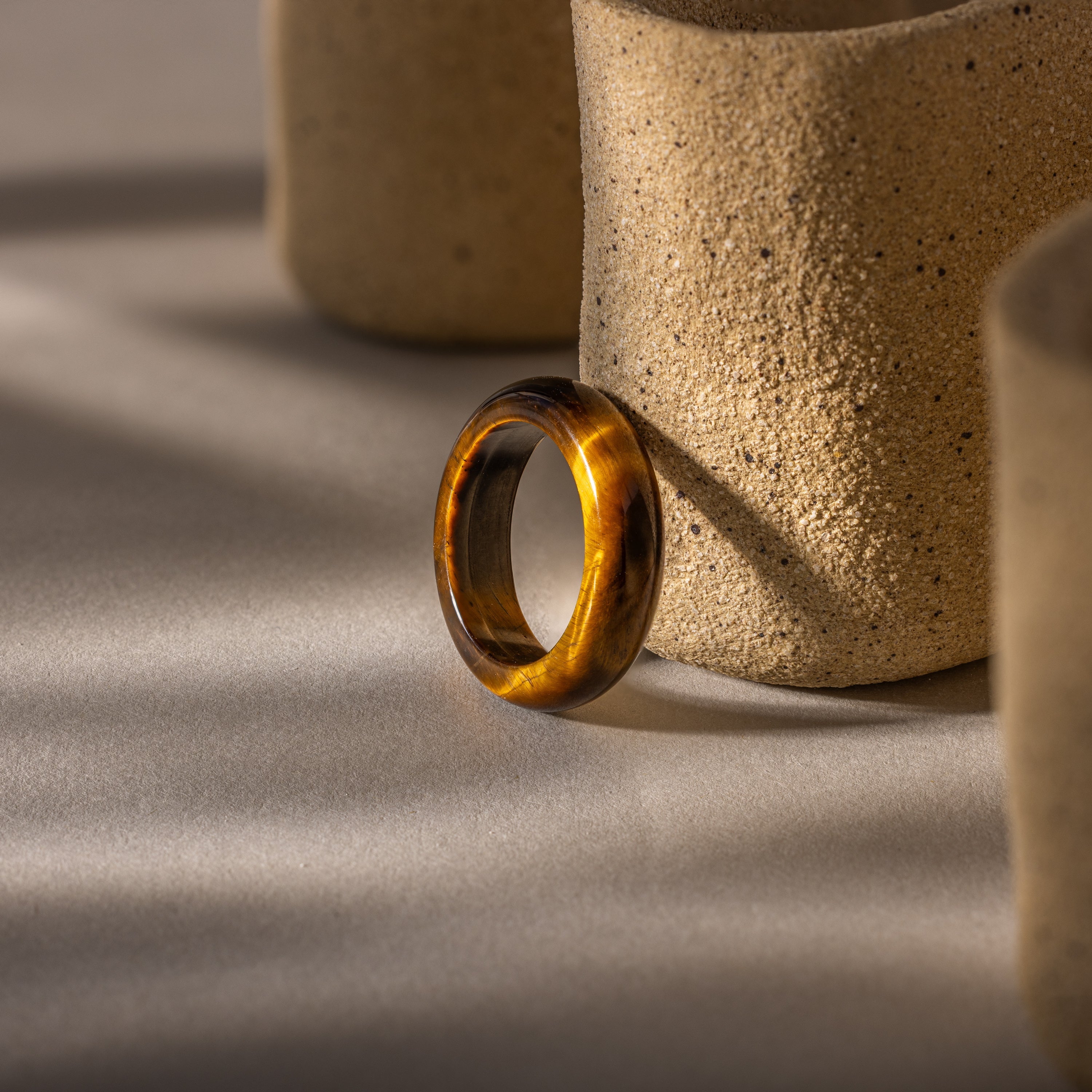 Skinny Tiger's Eye Ring