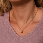 Gemstone Bubble Initial Necklace