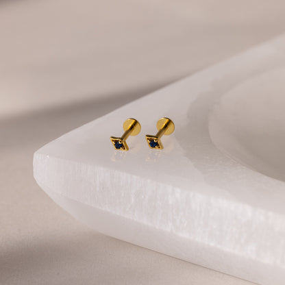 Geometric Birthstone Flat Back Studs
