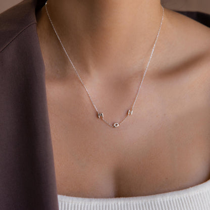Multiple Bubble Letter Necklace