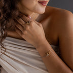 Interlocking Circles Necklace and Bracelet Set