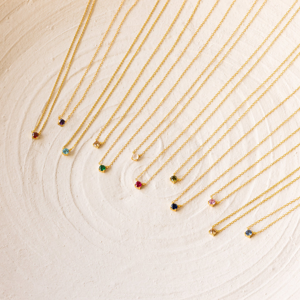 Dainty Birthstone Necklace