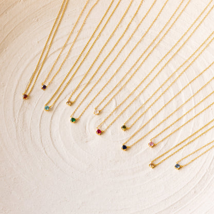 Dainty Birthstone Necklace