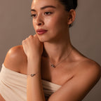 Interlocking Opal Inlay Necklace and Bracelet Set