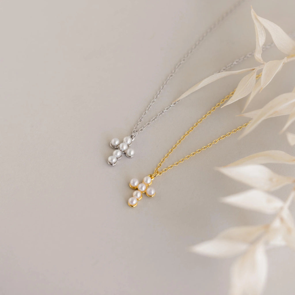 Pearl Cross Necklace