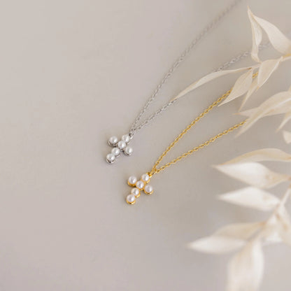 Pearl Cross Necklace