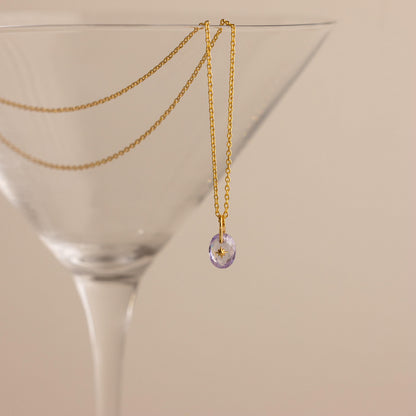 North Star Birthstone Signet Necklace