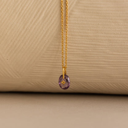 North Star Birthstone Signet Necklace