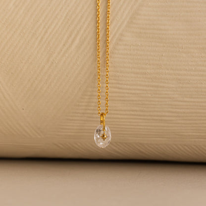 North Star Birthstone Signet Necklace