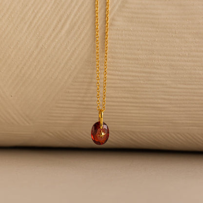 North Star Birthstone Signet Necklace