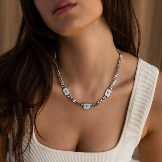 North Star Opal Trio Necklace