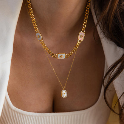 North Star Opal Trio Necklace