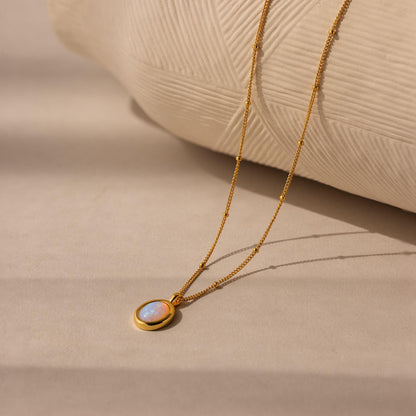 Opal Pendant Necklace